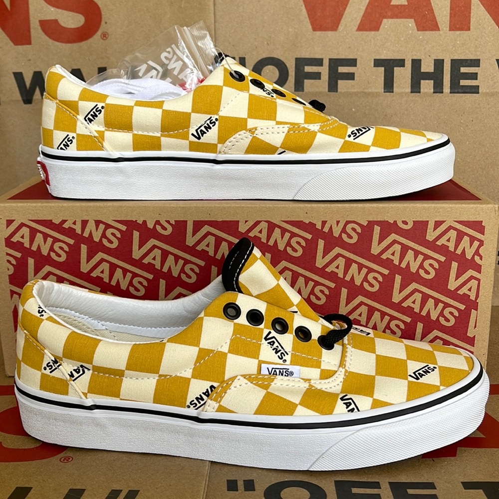 Vans WMNS Era Big Check Yolk Yellow/True White Sneakers